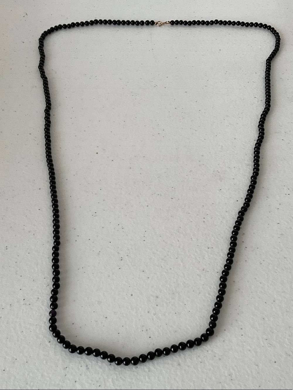 1/20 14kt Black Beaded Necklace